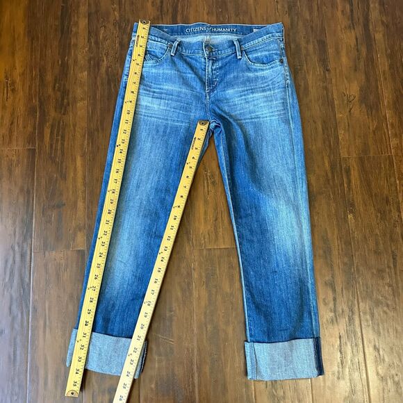 CITIZENS OF HUMANITY Dani Cropped Straight Leg Jeans Low-rise in Blue - Picture 15 of 16